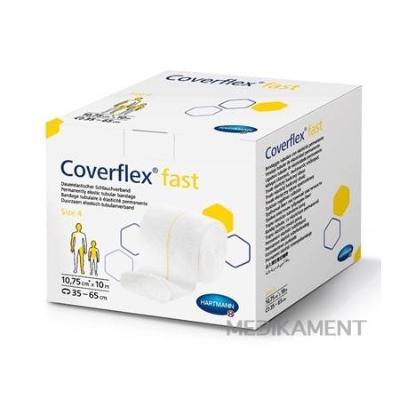 Coverflex fast elastický hadicový obväz veľ. 4 10,75 cm x 10 m 1 ks