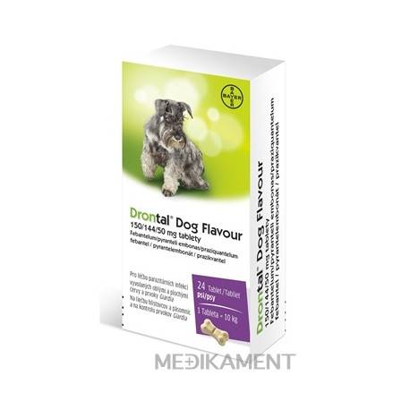 Drontal Dog Flavour 150/144/50 mg tablety 24 ks