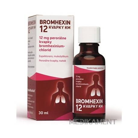 BROMHEXIN 12 KVAPKY KM kvapky 30 ml