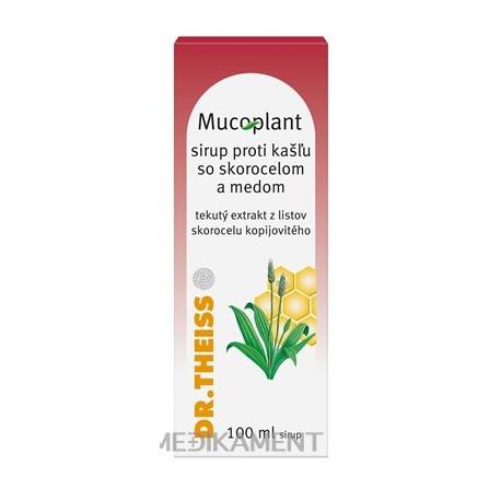 Mucoplant Sirup proti kašľu so skorocelom a medom sir (fľ.skl.hnedá) 1x100 ml