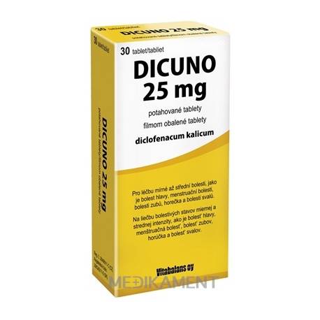 DICUNO 25 mg filmom obalené tablety tbl flm 25 mg (blis.) 1x30 ks