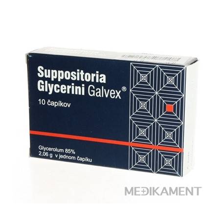 Galvex SUPPOSITORIA GLYCERINI 2,06 g čapíky 10 ks