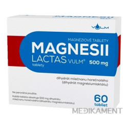 MAGNESII LACTAS VULM 500 mg tbl (blis.Al/PVC) 1x60 ks