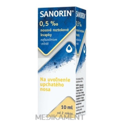 SANORIN 0,5 ‰ int nao (fľ.skl.hnedá) 10 ml