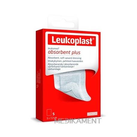 LEUKOPLAST LEUKOMED absorbčná náplasť na rany 5 x 7,2 cm 5 ks