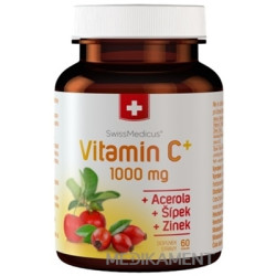 SwissMedicus Vitamín C+ 1000 mg kapsuly 60 ks