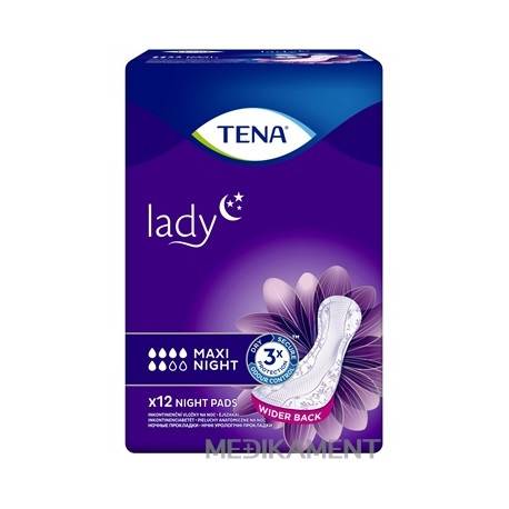 TENA LADY MAXI Night inkontinenčné vložky na noc 12 ks