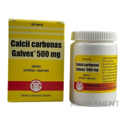 Galvex Calcii carbonas 500 mg tablety 100 ks