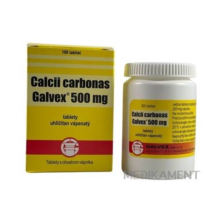 Galvex Calcii carbonas 500 mg tablety 100 ks