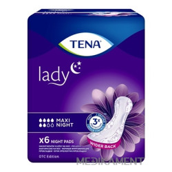 TENA LADY MAXI Night inkontinenčné vložky na noc 6 ks