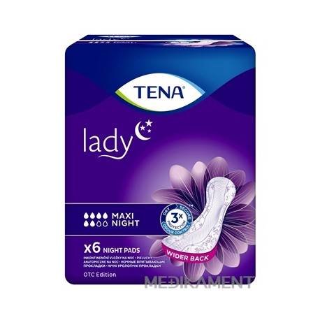 TENA LADY MAXI Night inkontinenčné vložky na noc 6 ks