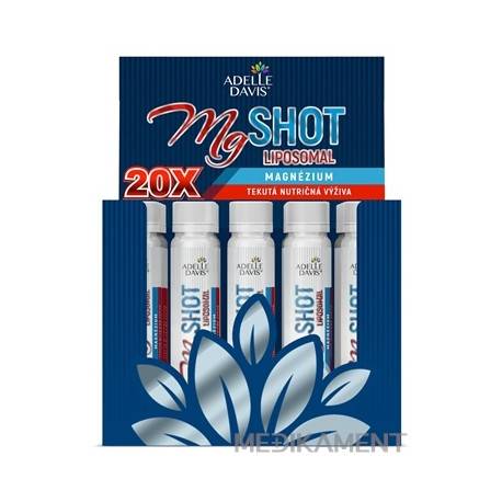 Adelle Davis MgSHOT Liposomal ampuly (magnézium 375 mg) (po 25 ml) 20 ks