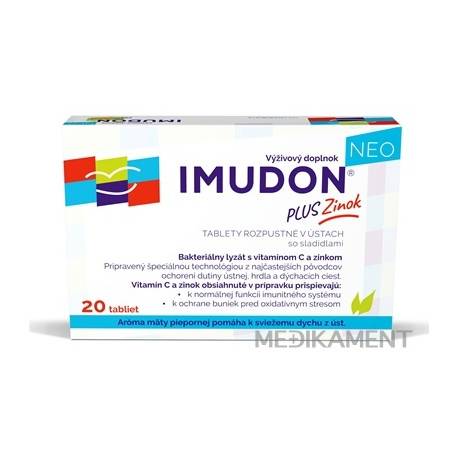 IMUDON NEO plus Zinok rozpustné tablety 20 ks
