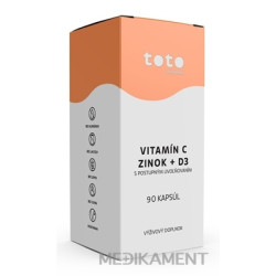 TOTO VITAMÍN C + ZINOK + D3 s postupným uvoľňovaním kapsuly 90 ks