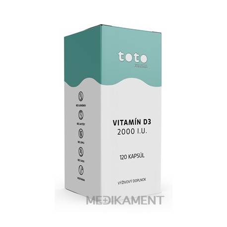 TOTO VITAMÍN D3 2000 I.U. kapsuly 120 ks