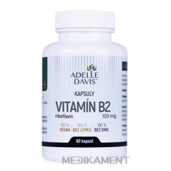 Adelle Davis VITAMÍN B2 riboflavín 100 mg kapsule 60 ks