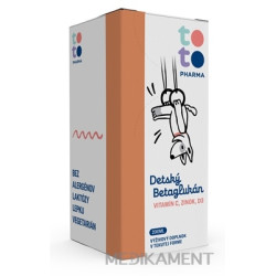TOTO Detský Betaglukán + Vitamín C + Zinok + D3 v tekutej forme 200 ml