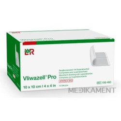 Vliwazell Pro Krytie na rany superabsorpčné sterilné 10 x 10 cm 10 ks
