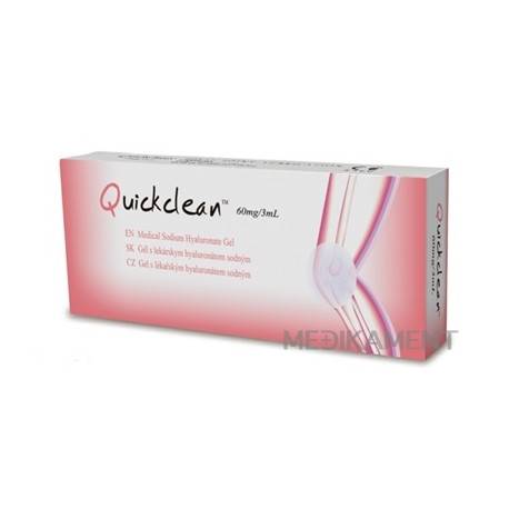 Quickclean 60 mg/3 ml Gél s hyaluronátom sodným v predplnenej injekčnej striekačke, na náh