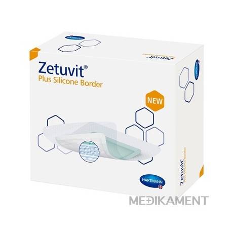 ZETUVIT Plus Silicone Border kompres sterilný 12,5 x 12,5 cm 10 ks