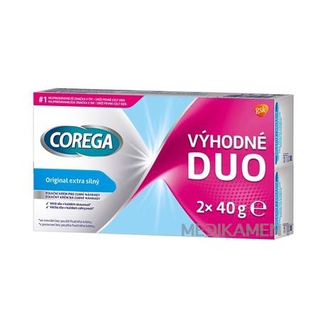 COREGA Original EXTRA SILNÝ Duopack fixačný krém 2x40 g