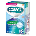 COREGA 3 Minutes DENTURE TABLETS antibakteriálne čistiace tablety 18x6 ks (108 ks)