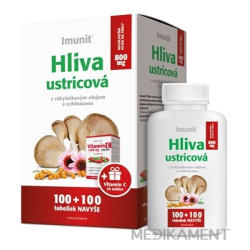 Imunit HLIVA ustricová 800 mg s rakytníkom a echinaceou 200 ks + vit C tablety 30 ks 1 set