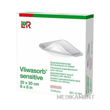 VLIWASORB sensitive Krytie na rany 20 x 20 cm superabsorpčné 10 ks