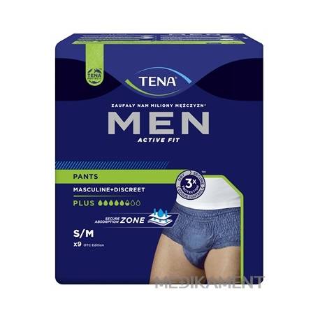 TENA Men Pants Plus S/M pánske inkontinenčné spodné prádlo 9 ks