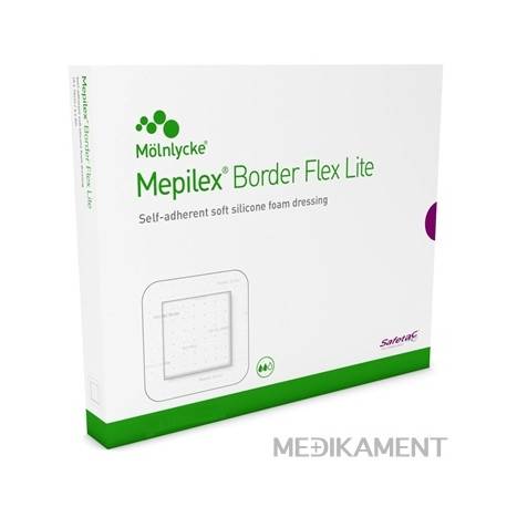 Mepilex Border Flex Lite samolepivé krytie na rany silikónové 10 x 10 cm 5 ks