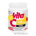 Vitabalans VITA C 500 mg + ZINC + D 50 µg žuvacie tablety s jahodovou príchuťou 150 ks
