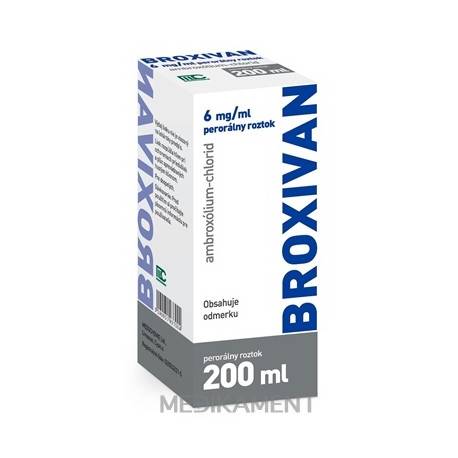 BROXIVAN 6 mg perorálny roztok 200 ml
