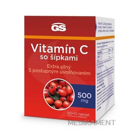GS Vitamín C 500 mg so šípkami tablety 60 ks