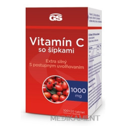 GS Vitamín C 1000 mg so šípkami tablety (inov.2023) 120 ks