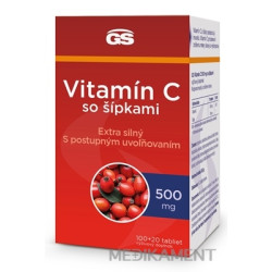 GS Vitamín C 500 mg so šípkami tablety 120 ks