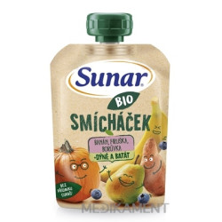 Sunar BIO SMÍCHAČEK Banán hruška čučoriedka + tekvica a batát kapsička 100 g