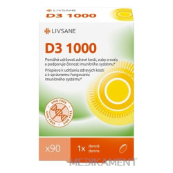 LIVSANE Vitamín D3 1000 IU kapsuly 90 ks
