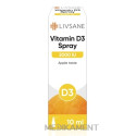 LIVSANE Vitamín D3 2000 IU sprej s príchuťou jablka 10 ml