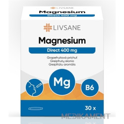 LIVSANE Magnézium Direct 400 mg prášok vo vrecúškach grapefruitová príchuť 30 ks