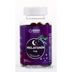 BIOMIC MELATONÍN 1 mg gummies čučoriedková príchuť 90 ks