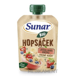 Sunar BIO HOPSÁČEK Jahoda banán čučoriedka + ovsené vločky kapsička 100 g