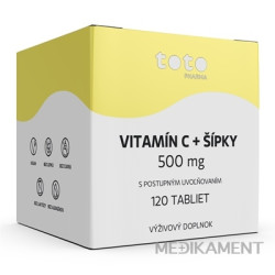 TOTO VITAMÍN C 500 mg + ŠÍPKY tablety s postupným uvoľňovaním 120 ks