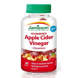 JAMIESON JABLČNÝ OCOT S CHRÓMOM GUMMIES želatínové pastilky s jablkovou príchuťou 60 ks