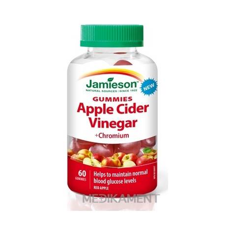 JAMIESON JABLČNÝ OCOT S CHRÓMOM GUMMIES želatínové pastilky s jablkovou príchuťou 60 ks