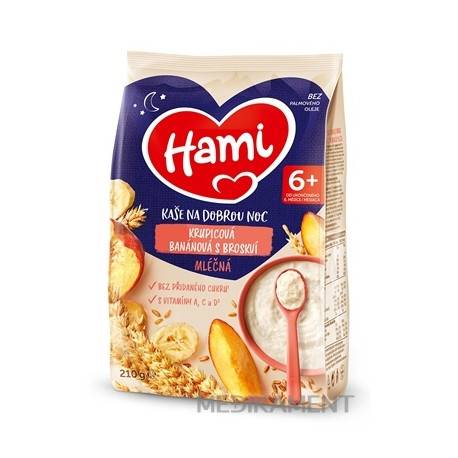 Hami mliečna kaša krupicová banánová s broskyňou na dobrú noc (od ukonč. 6. mesiaca) 210 g