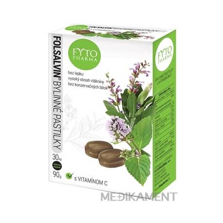 FYTO Folsalvin bylinné pastilky s vitamínom C 30 ks