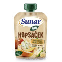 Sunar BIO HOPSÁČEK Mango banán hruška jablko + ovsené vločky kapsička 100 g