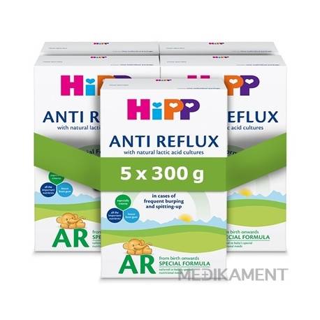 HiPP ANTI-REFLUX AR špeciálna dojčenská výživa 5 x 300 g