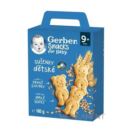 Gerber Snacks for Baby Detské SUŠIENKY (od ukonč. 9. mesiaca) 180 g