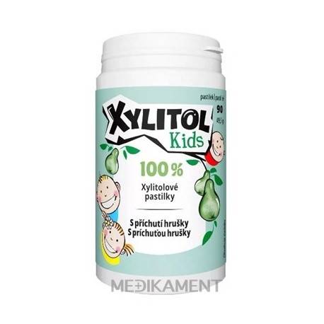 Vitabalans XYLITOL Kids xylitolové pastilky s príchuťou hrušky 90 ks